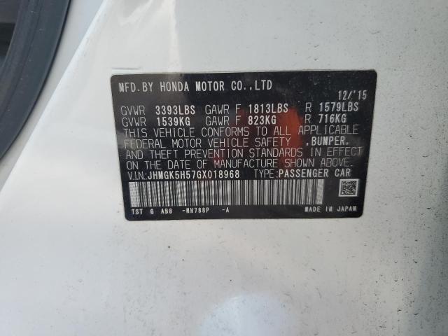 2016 HONDA FIT LX JHMGK5H57GX018968