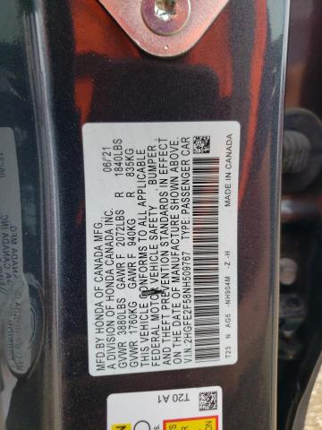 2022 HONDA CIVIC SPOR - 2HGFE2F58NH509767