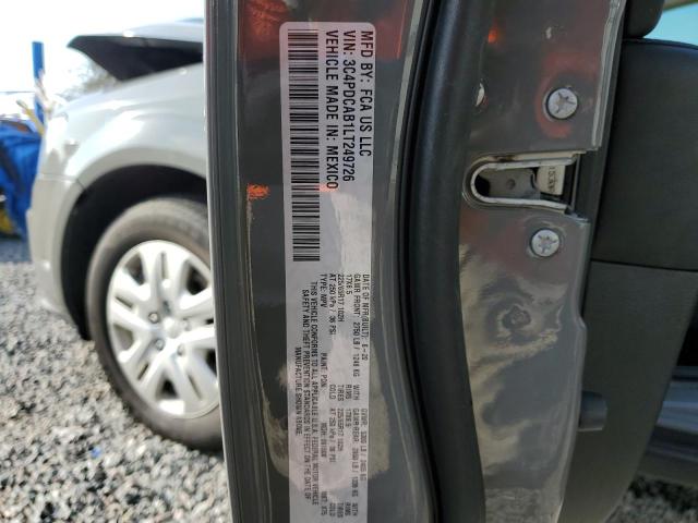 2020 DODGE JOURNEY SE 3C4PDCAB1LT249726