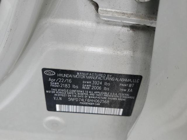 2017 HYUNDAI ELANTRA SE - 5NPD74LF6HH062568