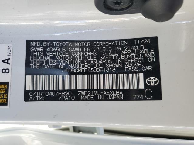2025 TOYOTA COROLLA LE - JTDBCMFE4SJ041318