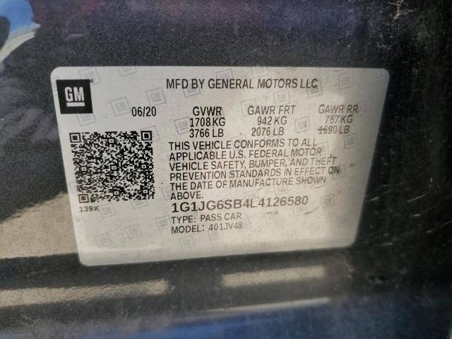 2020 CHEVROLET SONIC 1G1JG6SB4L4126580