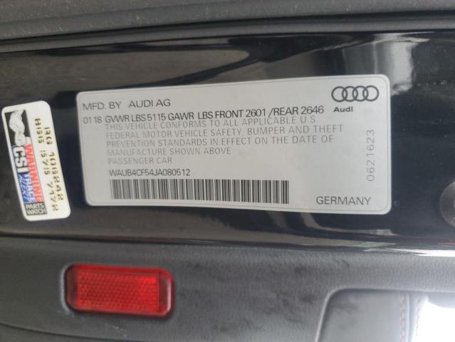 2018 AUDI S5 PREMIUM WAUB4CF54JA080512