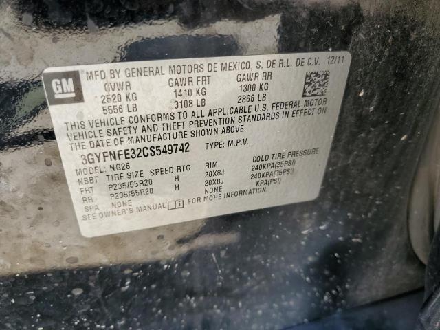 2012 CADILLAC SRX PREMIU - 3GYFNFE32CS549742