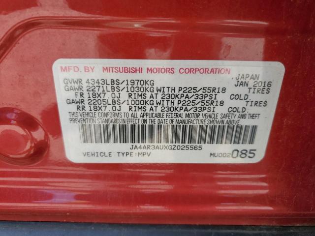 2016 MITSUBISHI OUTLANDER JA4AR3AUXGZ025565