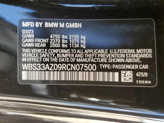 2024 BMW M4 COMPETI WBS33AZ09RCN07500