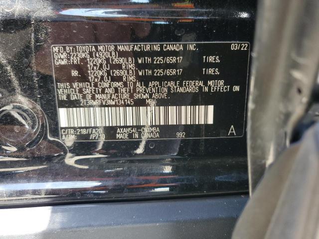 2022 TOYOTA RAV4 XLE 2T3RWRFV3NW134145