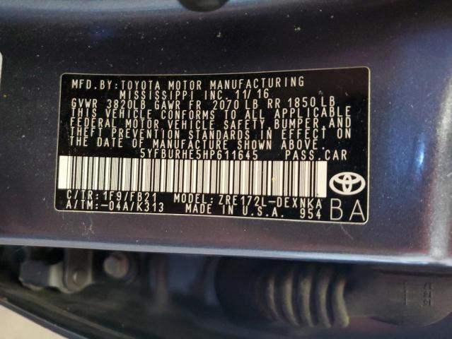 2017 TOYOTA COROLLA L - 5YFBURHE5HP611645
