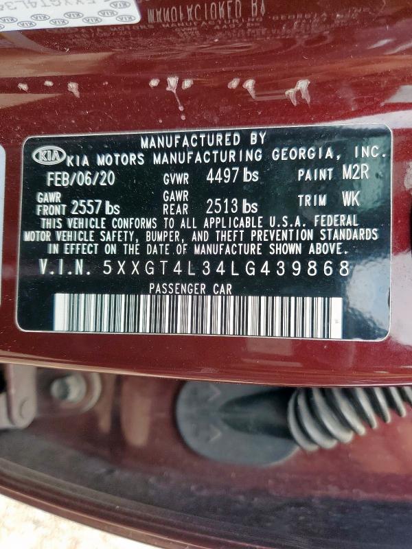 2020 KIA OPTIMA LX 5XXGT4L34LG439868