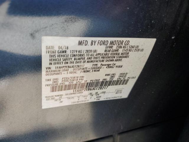 2018 FORD TAURUS SEL - 1FAHP2E86JG128217