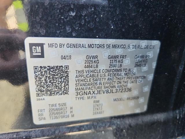 2018 CHEVROLET EQUINOX LT 3GNAXJEV8JL372336