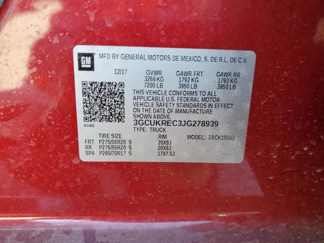 2018 CHEVROLET SILVERADO - 3GCUKREC3JG278939