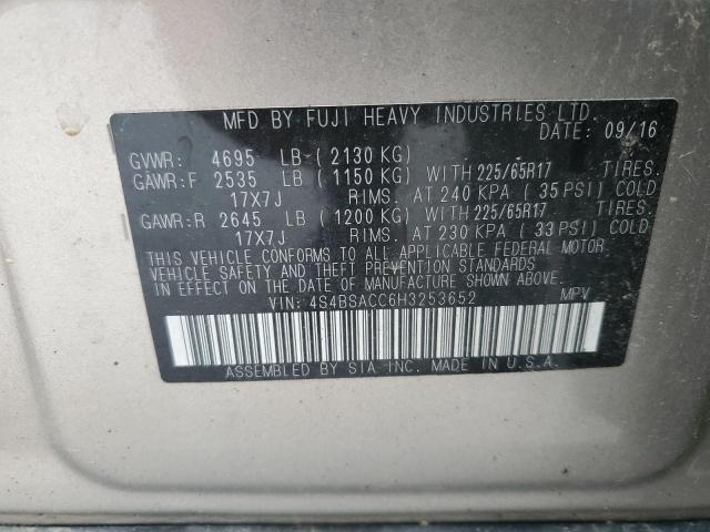 2017 SUBARU OUTBACK 2. 4S4BSACC6H3253652