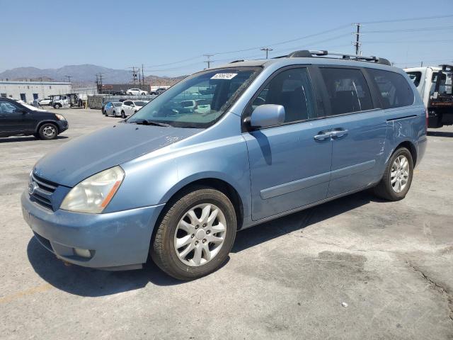 KIA SEDONA EX 2007 blue  gas KNDMB233X76112647 photo #1