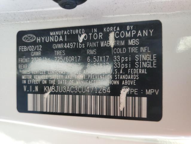 2012 HYUNDAI TUCSON GLS - KM8JU3AC3CU471264