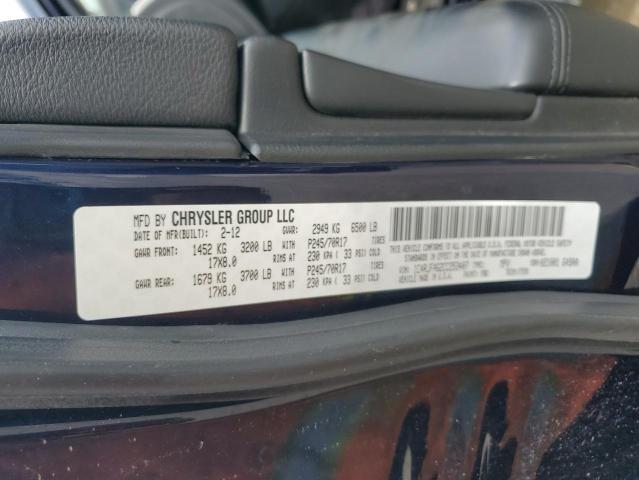 2012 JEEP GRAND CHER - 1C4RJFAG2CC253407