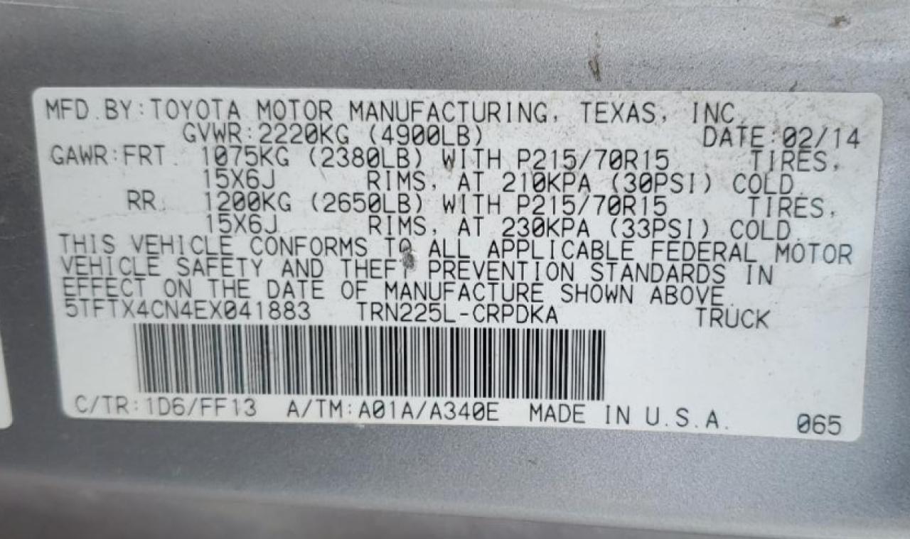 TOYOTA TACOMA ACCESS CAB