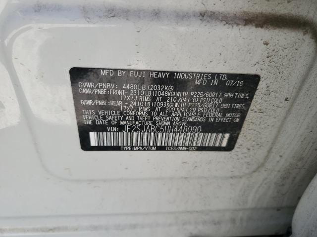 2017 SUBARU FORESTER 2 JF2SJABC5HH448090