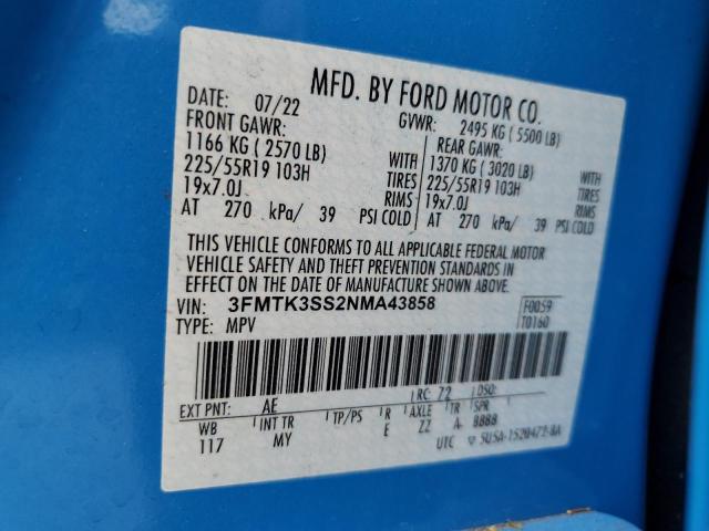 2022 FORD MUSTANG MA - 3FMTK3SS2NMA43858