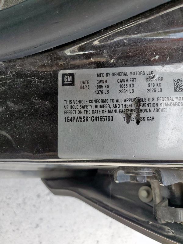 2016 BUICK VERANO SPO 1G4PW5SK1G4165790