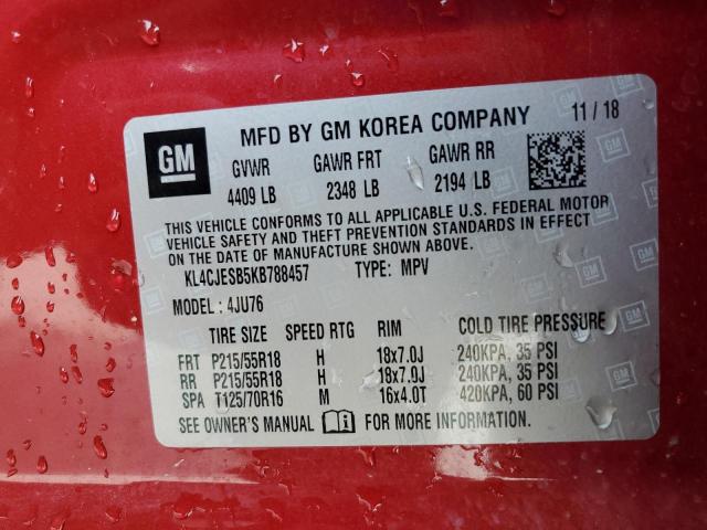 2019 BUICK ENCORE PRE KL4CJESB5KB788457