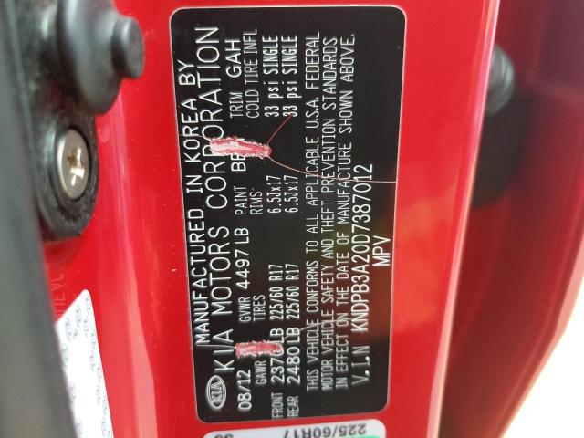 2013 KIA SPORTAGE B - KNDPB3A20D7387012