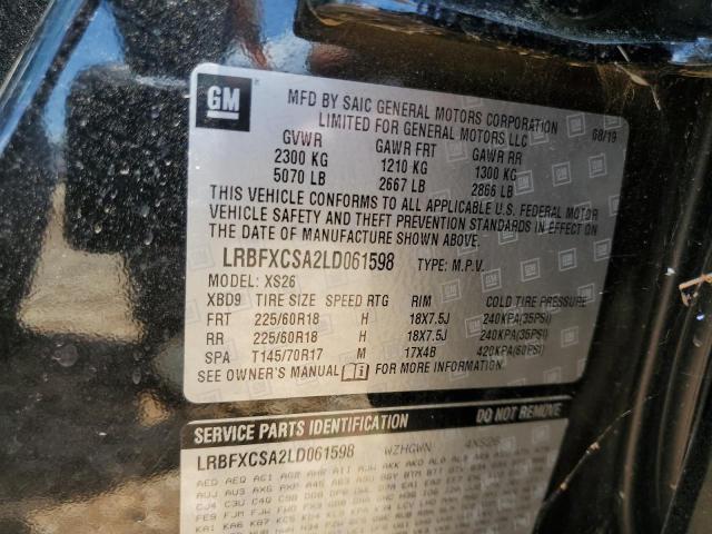 2020 BUICK ENVISION E LRBFXCSA2LD061598