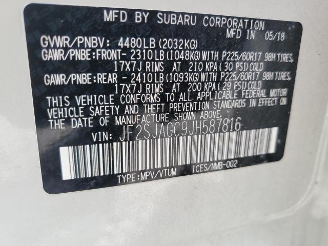 2018 SUBARU FORESTER 2 JF2SJAGC9JH587816