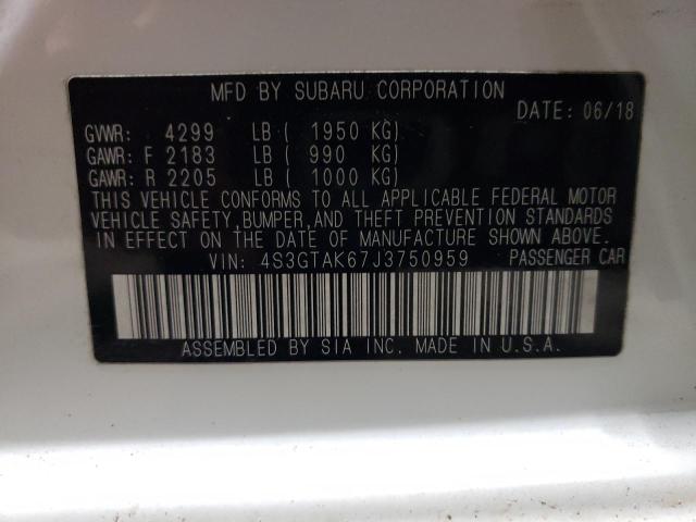 2018 SUBARU IMPREZA SP 4S3GTAK67J3750959