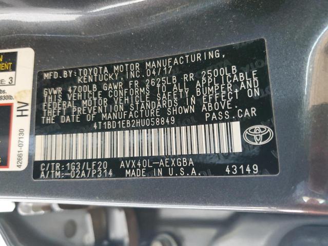 4t1bd1eb2hu058849 - 2017 Toyota avalon hybrid - #62903275