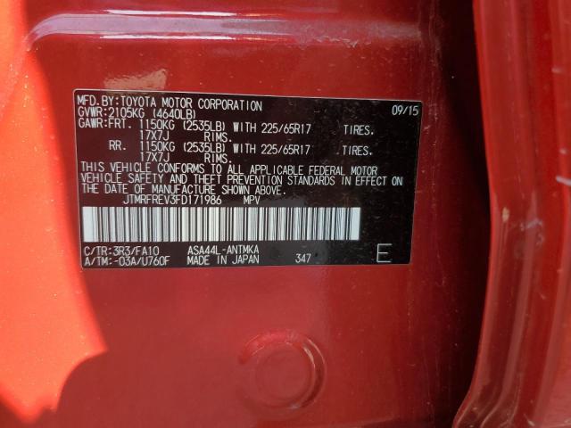 2015 TOYOTA RAV4 XLE - JTMRFREV3FD171986