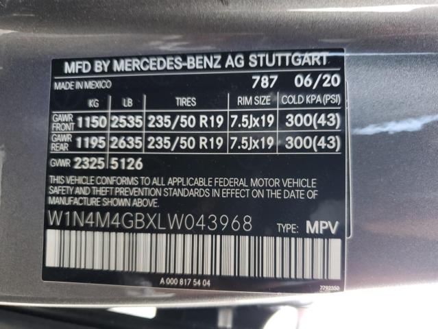 2020 MERCEDES-BENZ GLB 250 - W1N4M4GBXLW043968