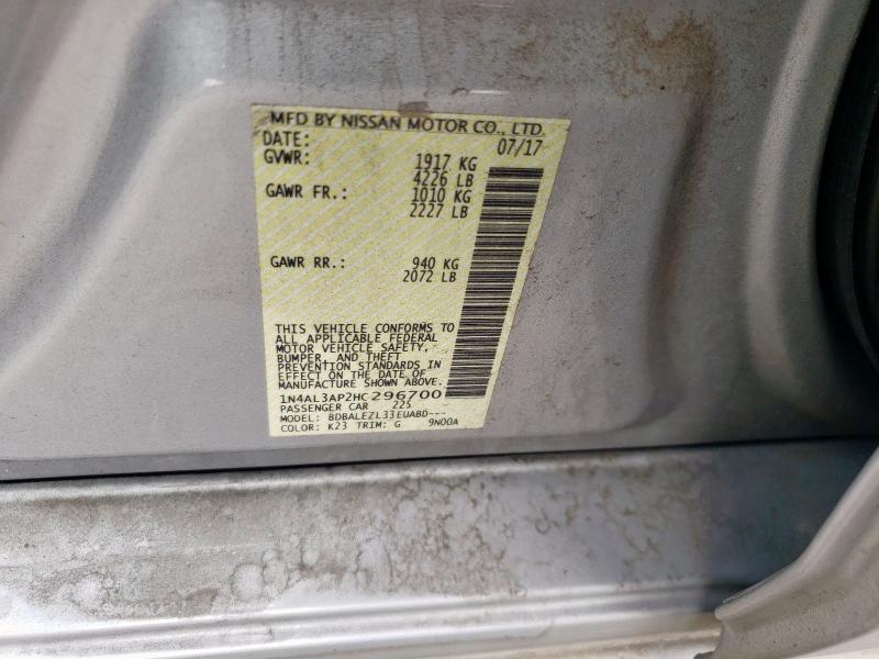 2017 NISSAN ALTIMA 2.5 - 1N4AL3AP2HC296700