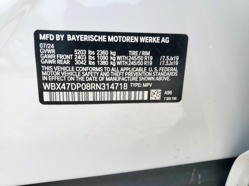 2024 BMW X3 SDRIVE3 WBX47DP08RN314718