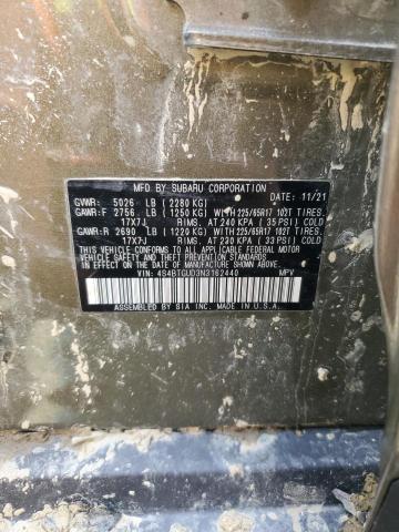 2022 SUBARU OUTBACK WI 4S4BTGUD3N3162440