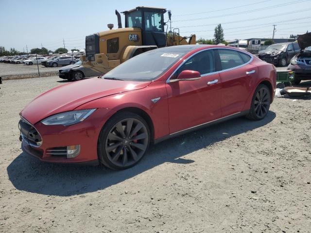 TESLA MODEL S 2014 red hatchbac electric 5YJSA1H17EFP29100 photo #1