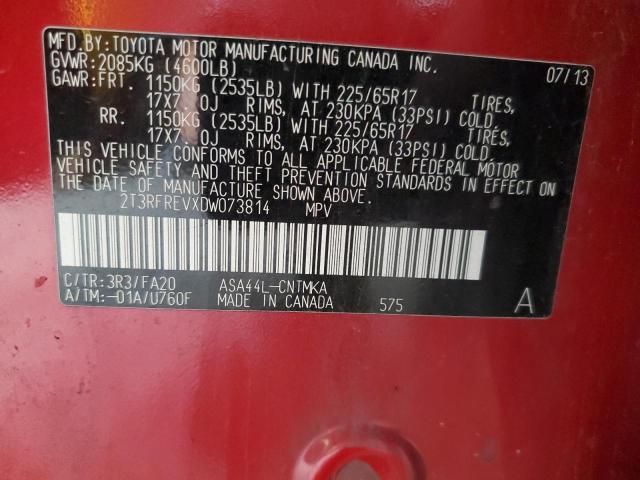 2013 TOYOTA RAV4 XLE - 2T3RFREVXDW073814