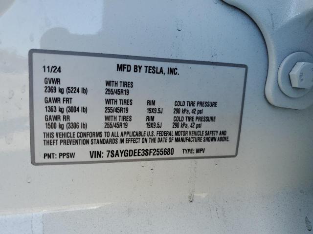 2025 TESLA MODEL Y 7SAYGDEE3SF255680