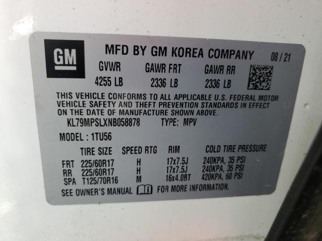 2022 CHEVROLET TRAILBLAZE - KL79MPSLXNB058878