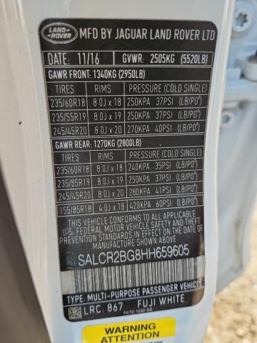 2017 LAND ROVER DISCOVERY SALCR2BG8HH659605