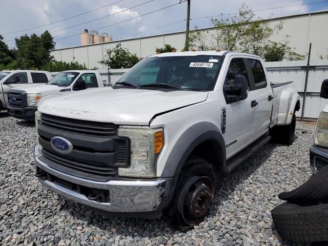 FORD F450 SUPER 2017 white crew cha diesel 1FD0W4GT9HEC00035 photo #3