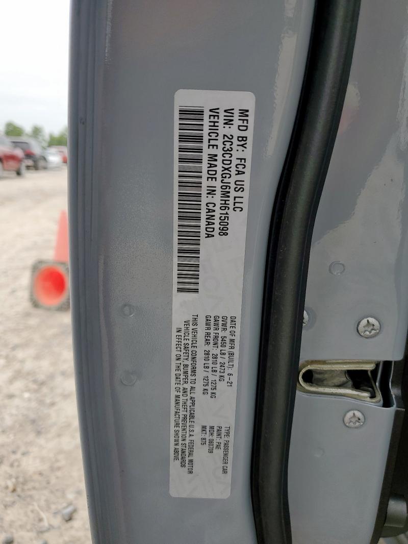 2021 DODGE CHARGER SC 2C3CDXGJ6MH615098