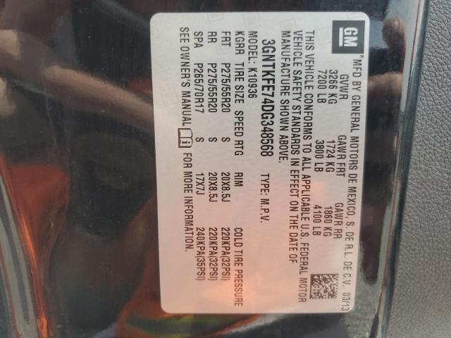 2013 CHEVROLET AVALANCHE - 3GNTKFE74DG348568