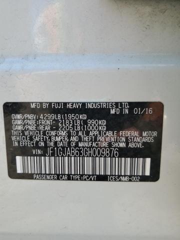 2016 SUBARU IMPREZA PR JF1GJAB63GH009876