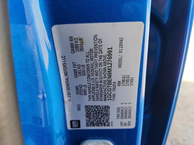 2021 CHEVROLET COLORADO 1GCGTBEN9M1276991