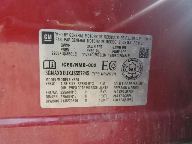 2018 CHEVROLET EQUINOX PREMIER 3GNAXXEUXJS557245