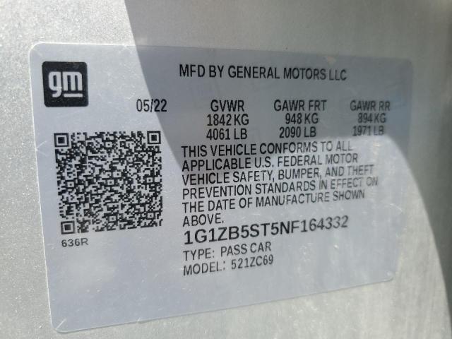 2022 CHEVROLET MALIBU LS - 1G1ZB5ST5NF164332