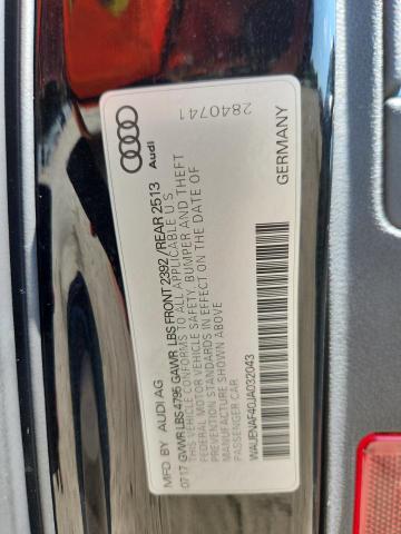 2018 AUDI A4 PREMIUM WAUENAF40JA032043
