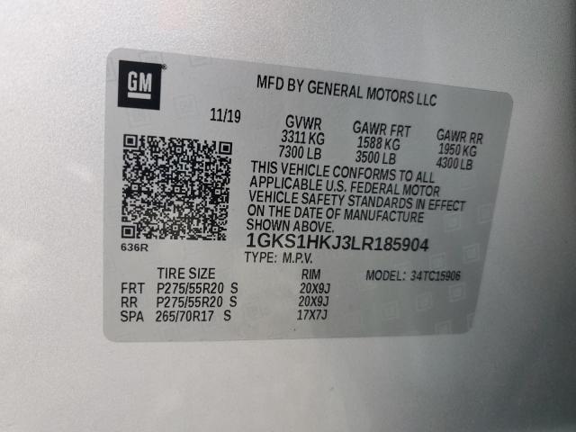 2020 GMC YUKON XL 1GKS1HKJ3LR185904