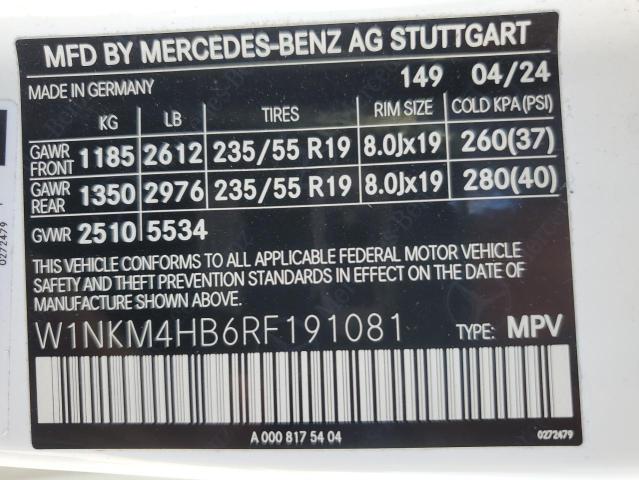 2024 MERCEDES-BENZ GLC 300 4M W1NKM4HB6RF191081